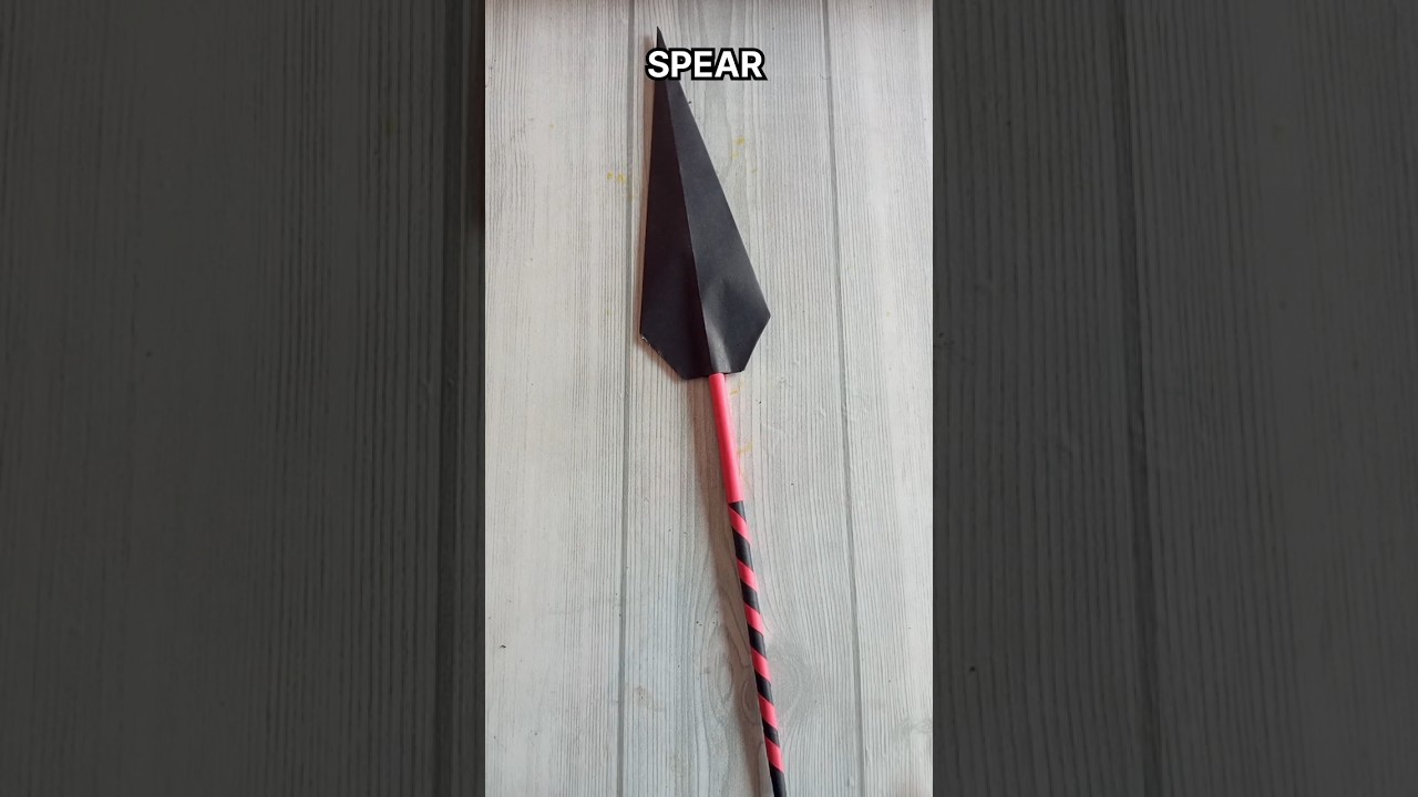 SPEAR WEAPON ORIGAMI| HOW TO MAKE A PAPER SPEAR WEAPON CRAFT| FOLDING| TUTORIAL| ARTWORK