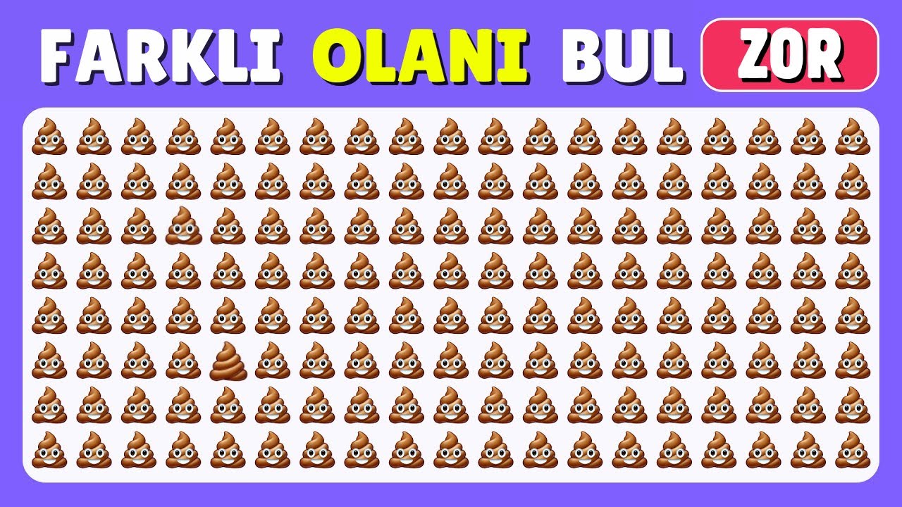 FARKLI OLANI BUL!🔥 Bu Test Seni &Ccedil;ok ZORLAYACAK 😱 Zor Sorular &Ouml;zel Emoji Bulmaca