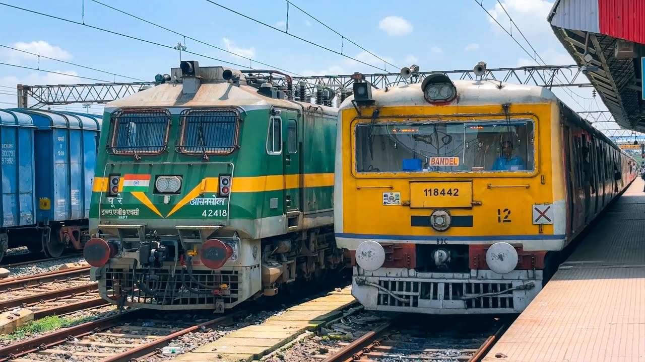 🔥Crazy train crossing action at Bandel Junction railway station | Eastern Railway