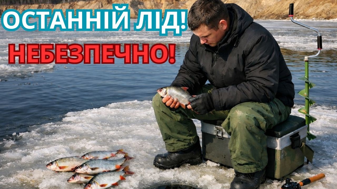 ❄️ ЛІД ТРІЩИТЬ ПІД НОГАМИ! РИБОЛОВЛЯ НА ОСТАННЬОМУ ЛЬОДУ 🐟