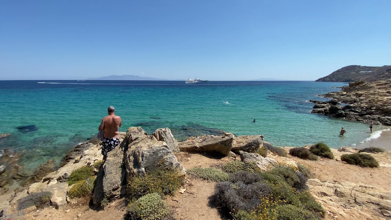 #Mykonos: Walking along the entire Elia Beach Mykonos.