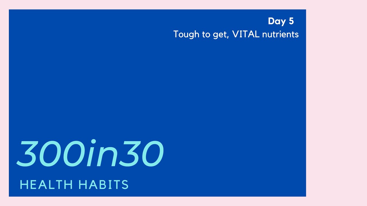 Supplements... Tough to get, VITAL nutrients... right?!