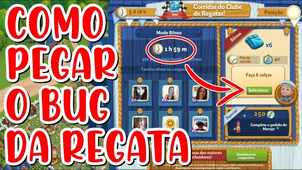 FarmVille 2 - COMO PEGAR O BUG DA REGATA