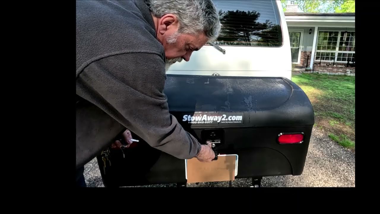 Installed a Stowaway2 cargo box on the back of the camper van
