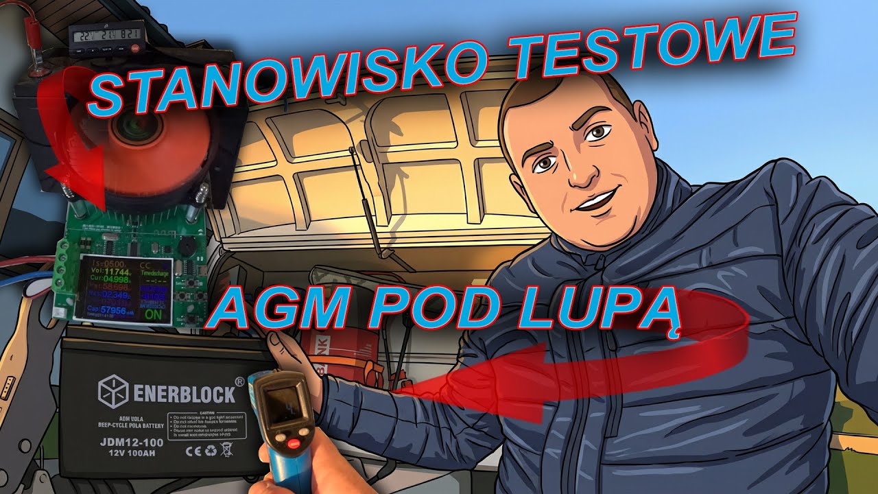 Test akumulatora AGM 100Ah po dw&oacute;ch latach w przyczepie kempingowej (#036) #agm