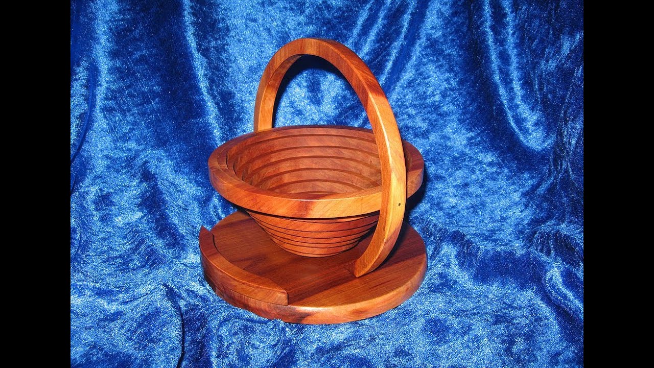 How to make a Collapsible Wooden Basket / Bowl with a Scroll Saw - Woodworking