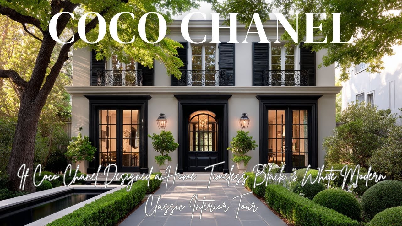 If Coco Chanel Designed a Home | Timeless Black & White Modern Classic Interior Tour