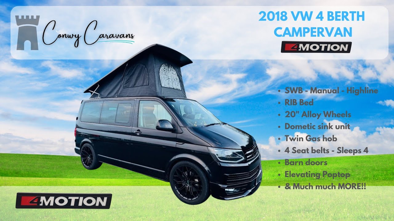 2018 VW T6 4MOTION CAMPERVAN FOR SALE - NORTH WALES #campervan #vanlife #conwy #vwcamper #4motion 