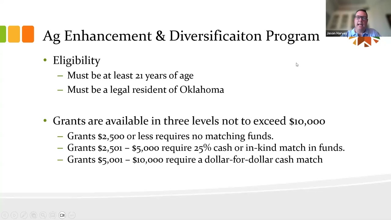BFR Webinar Series #7 ODAFF Grants and Loans for Beginning Producers