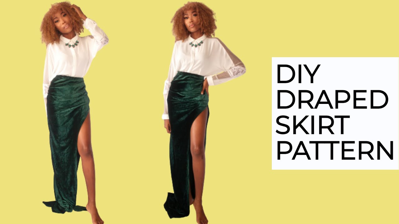 How to: Draped Velvet Skirt Pattern and Sewing Tutorial