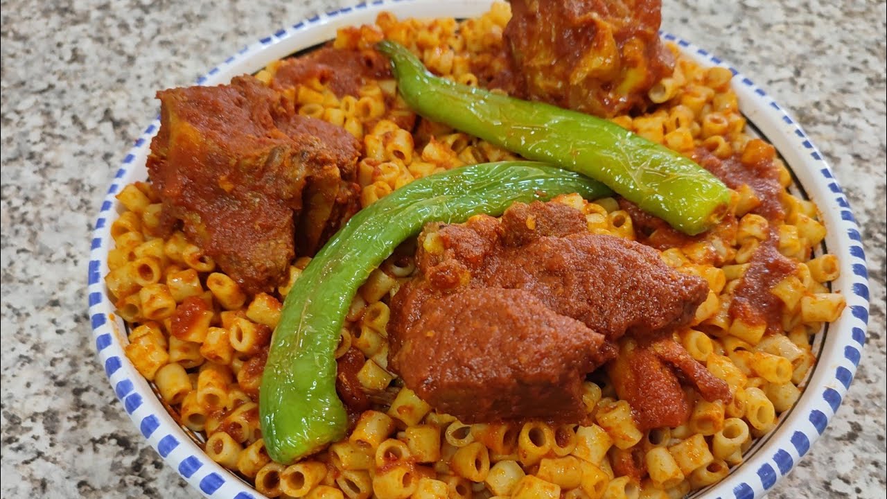 مقرونة صالصة بالعلوش مشخشخة بنة على بنة 🤤makrouna salsa tunisienne