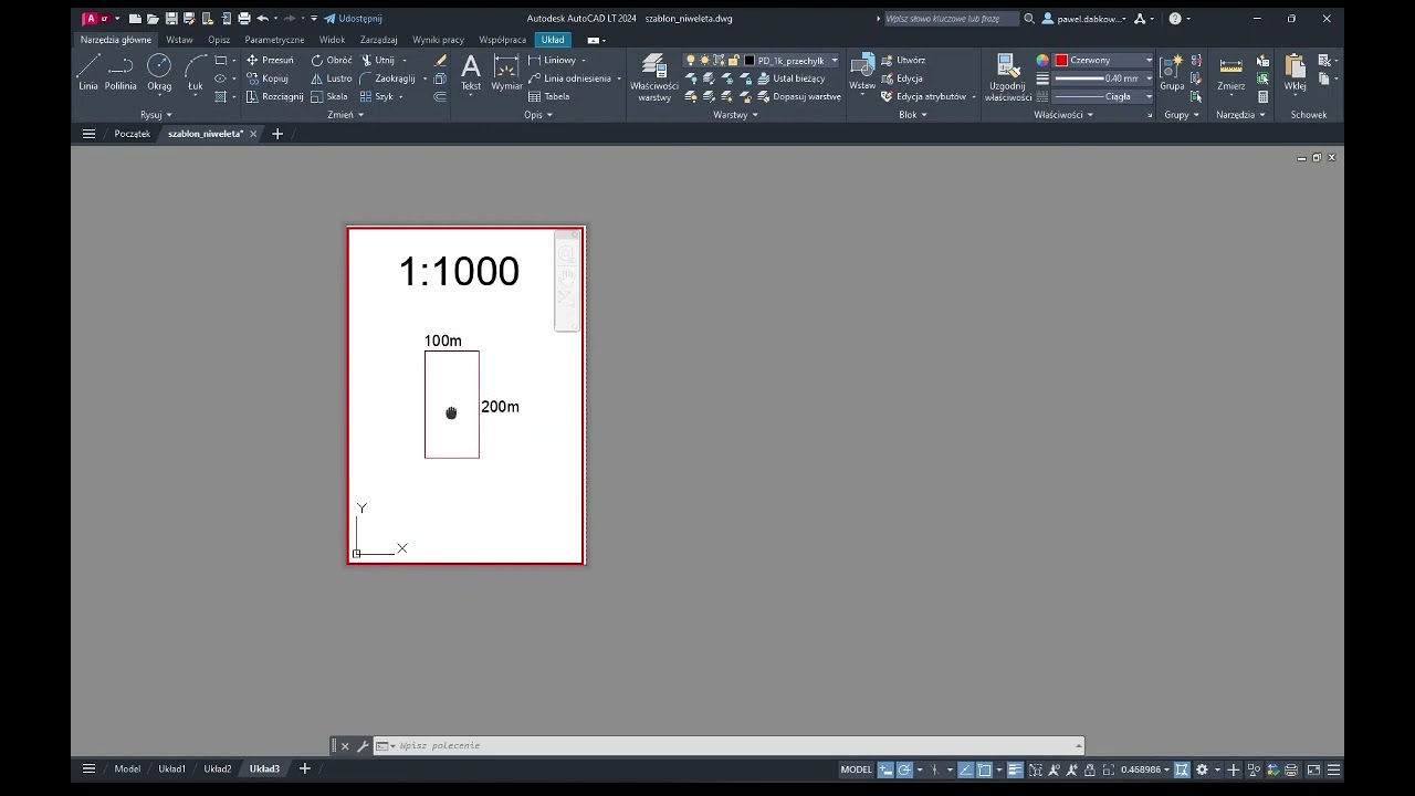 AutoCAD: Wydruk rysunku w skali