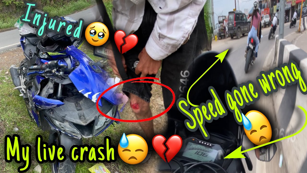 LIVE CRASH😓💔R15M VS R15V3 BADLY ACCIDENT😓/ladai ho gayi💔ride gone wrong😓💔/bike total loss🥹💔