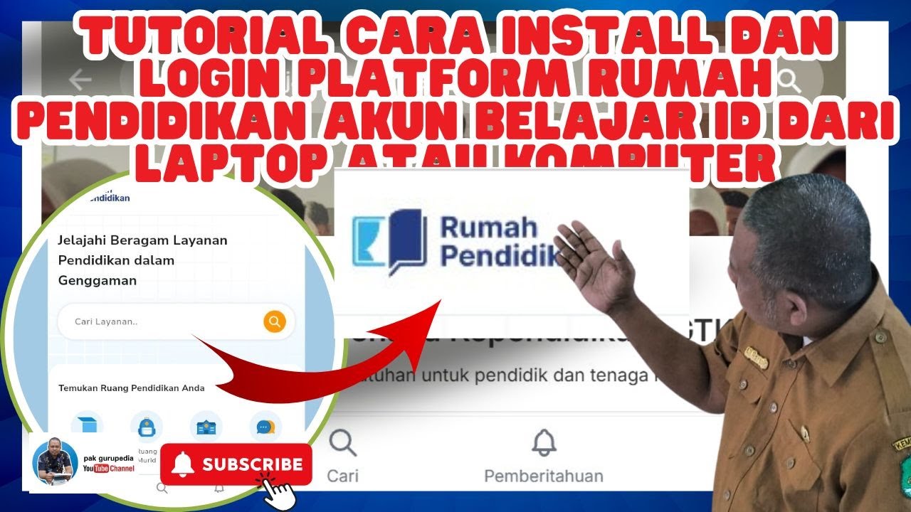 TUTORIAL CARA INSTALL DAN LOGIN PLATFORM RUMAH PENDIDIKAN AKUN BELAJAR ID DARI LAPTOP ATAU KOMPUTER