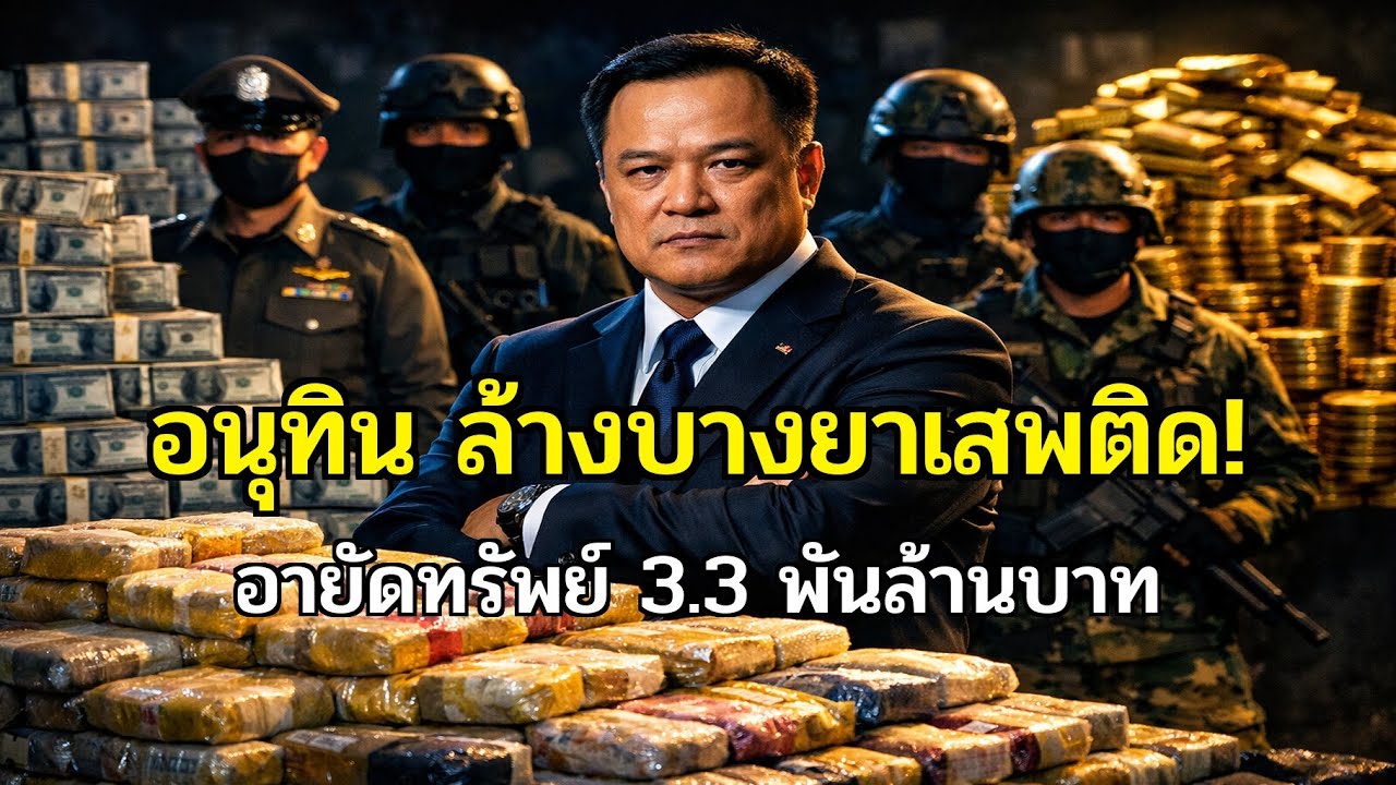 แตกฮือ! 'อนุทิน' แถลงจับยาบ้าล็อตใหญ่ 330 ล้านเม็ด! อายัดทรัพย์ 3.3 พันล้าน! ใครอยู่เบื้องหลัง?