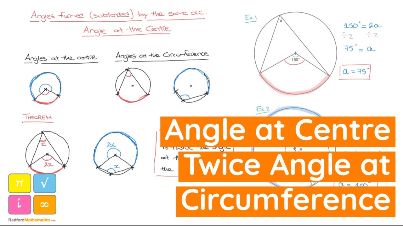 Circle Theorems - Angle at the Centre is Twice the Angle at the Circumference - Full Lesson