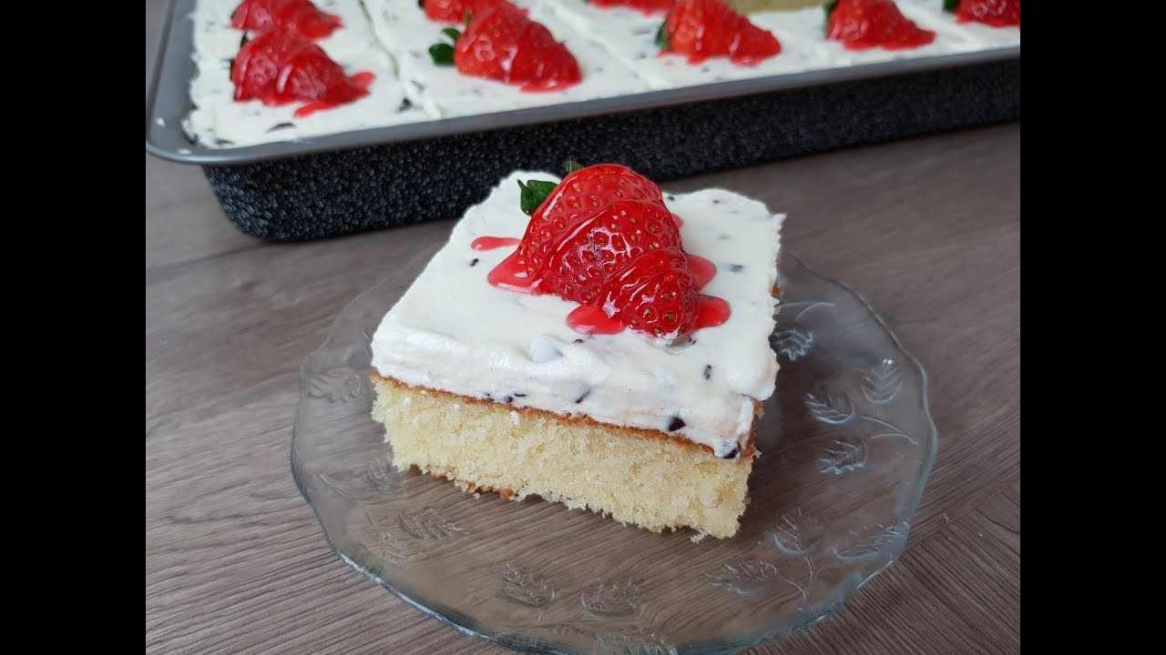 Erdbeer-Straciatella-Kuchen / P&S Backparadies
