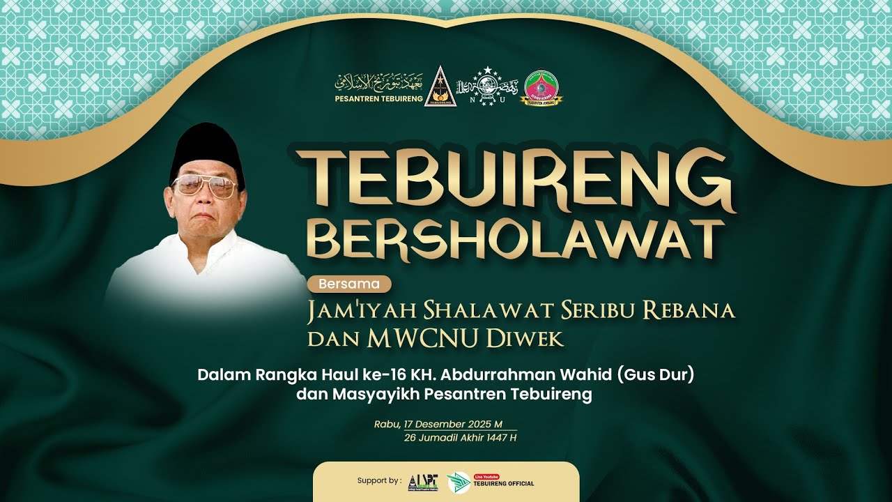 TEBUIRENG BERSHOLAWAT BERSAMA 1000 REBANA | HAUL KE-16 GUS DUR & MASYAIKH PESANTREN TEBUIRENG