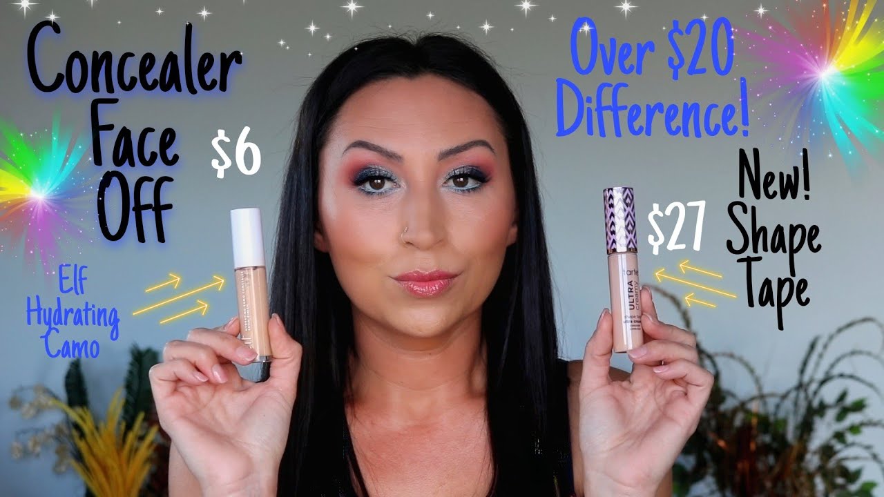 Tarte Shape Tape Ultra Creamy Concealer VS. ELF Hydrating Camo Concealer| Concealer Face Off!