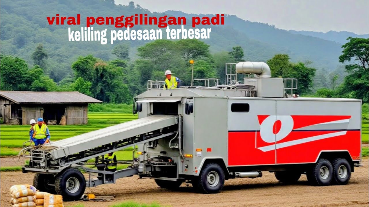 Viral !! Penggilingan Padi Keliling Pedesaan Terbesar Dan Tercanggih