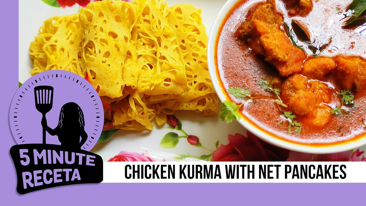 Net Pancakes with Chicken Kurma | Roti Jala | Malaysian Cuisine | 5 Minute Receta