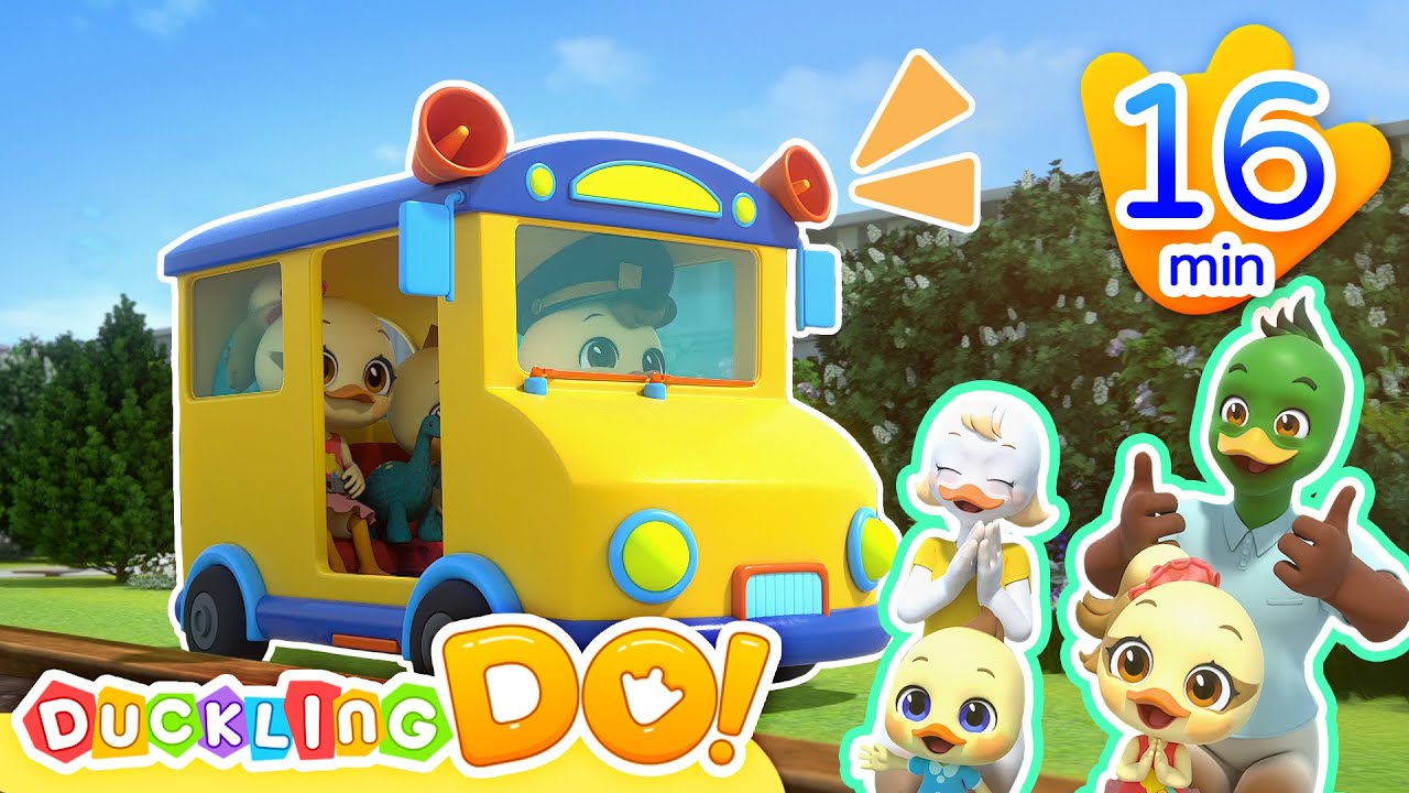 🚌🍎Wheels On The Bus + More🛀🚍🍎|Nursery Rhymes & Kids Song | Duck Video For Babies
