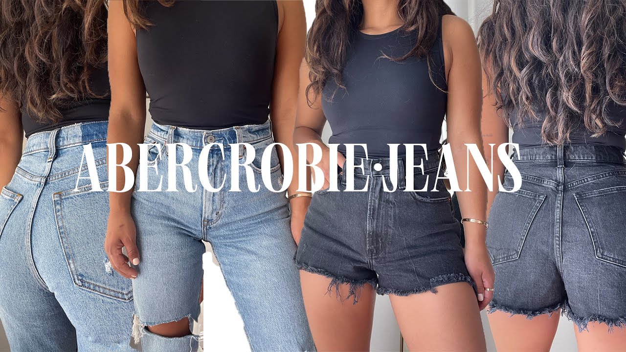 is abercrombie & fitch denim worth it?!? TRY-ON ||  90s Denim, Petite Denim, & Curve Love REVIEW