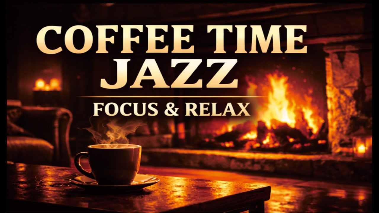 SyLIVE Coffee Shop Smooth Jazz ☕ Cozy Fireplace Jazz for Focus, Work & Relax