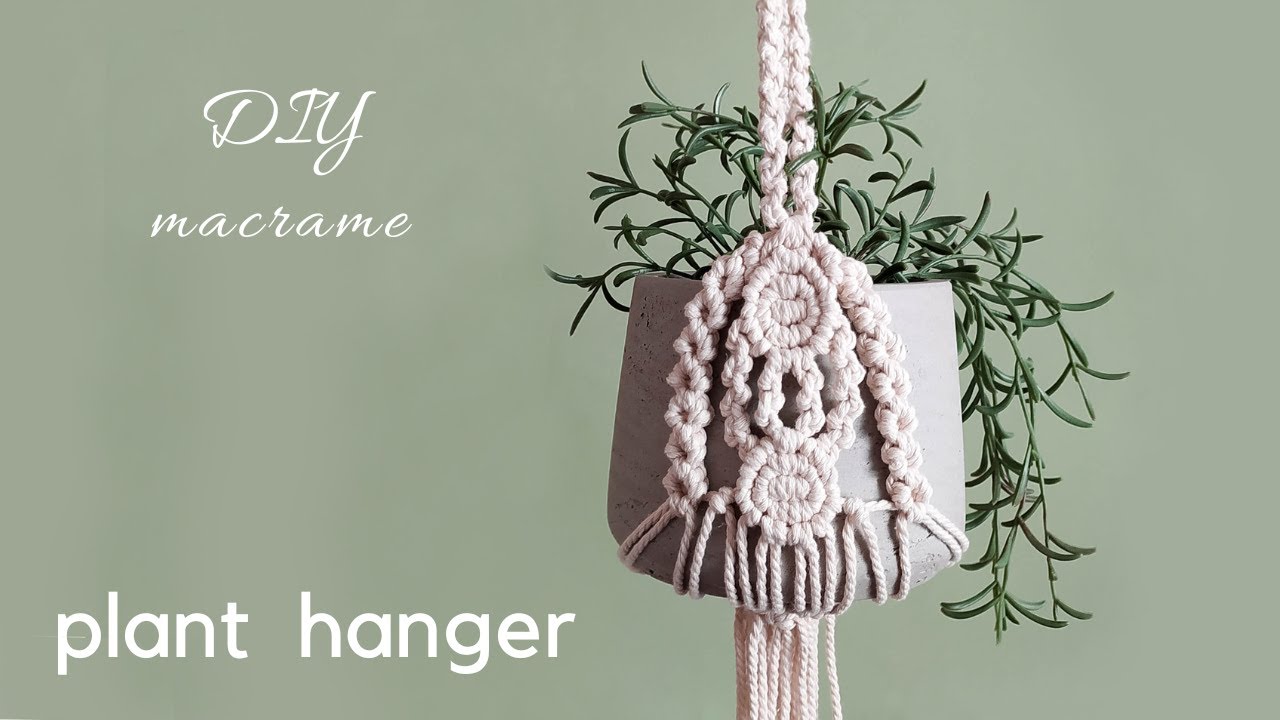 DIY Macramé plant hanger tutorial, new ways to begin and finish your plant hangers #19