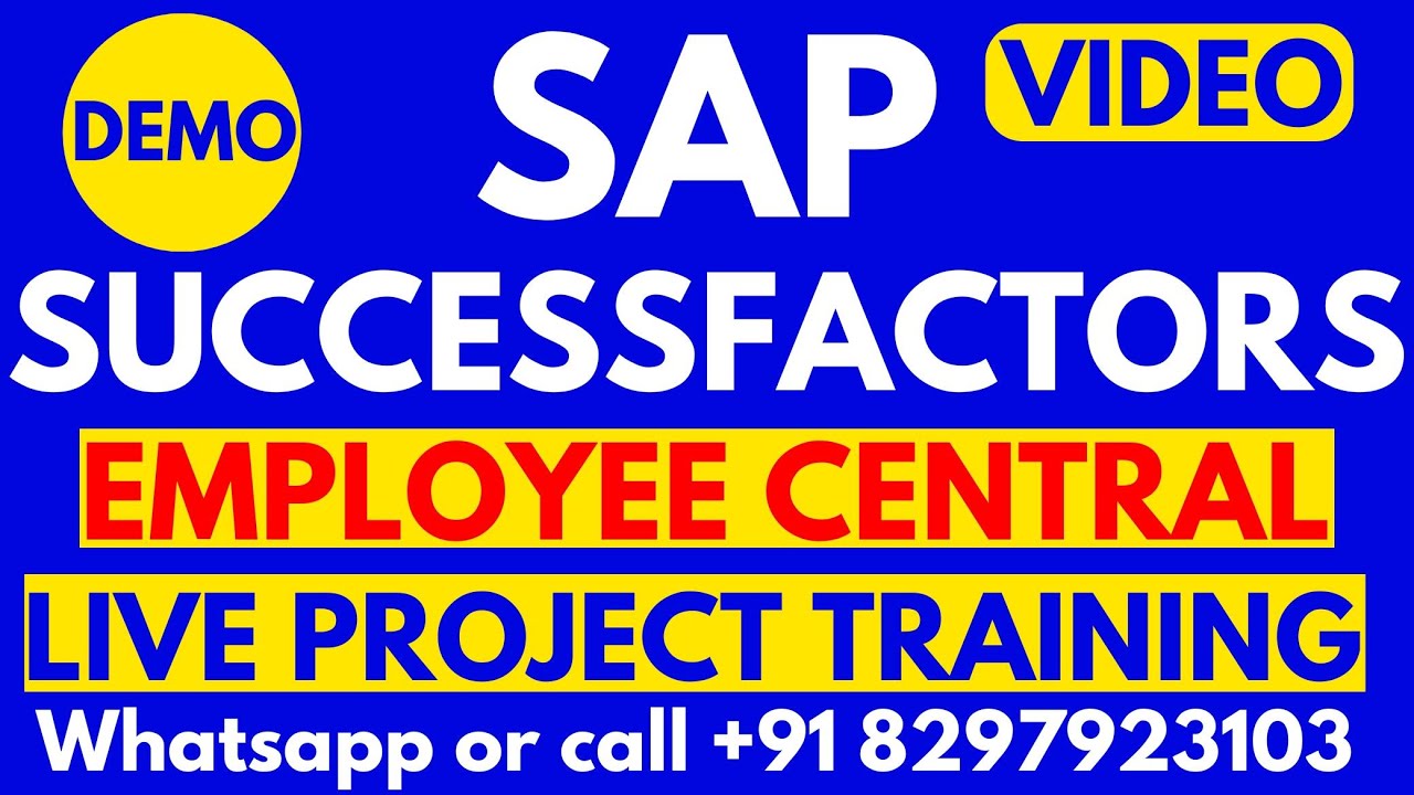 SAP Successfactors Training Videos 1 Certification Tutorial (+91-8297923103)