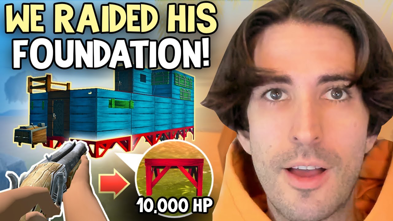 We Shotgun Raided His 10k HP Wood Foundation! - Tribals Survival