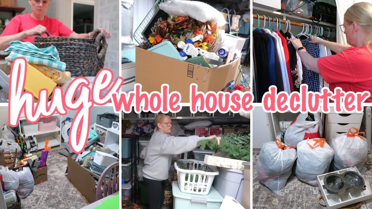 HUGE WHOLE HOUSE DECLUTTER AND PURGE / GETTING READY FOR A YARD SALE