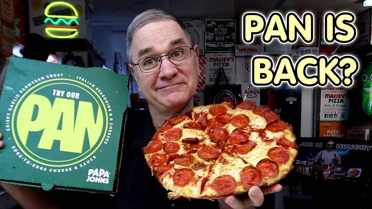 Обзор новой улучшенной пиццы Pan Pizza от Papa John's | Температура 🌡️ Вес ⚖️ Цена за унцию | Joe...