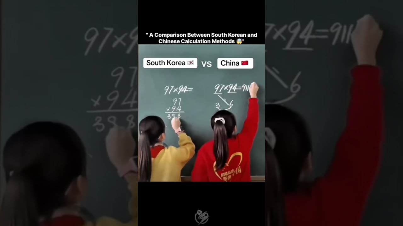 South korean vs Chinese Calculation Method #students #intelligent #viralshorts #study #math