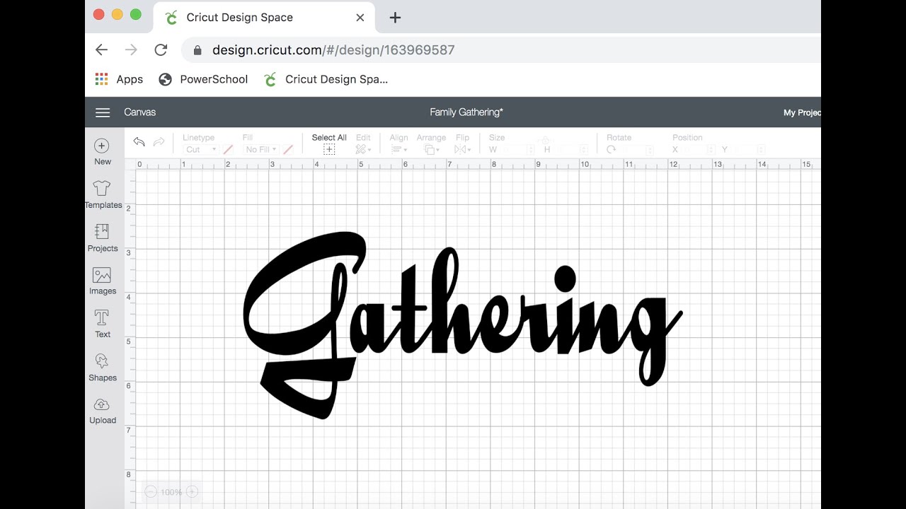 Welding letters in Cricut Design Space