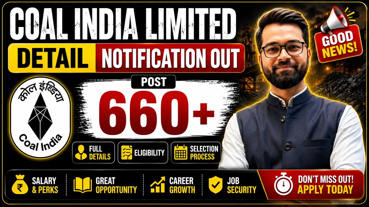 💥 Coal India MT Recruitment 2026 | 660 Posts | Eligibility, Salary, Exam Pattern | Complete Details