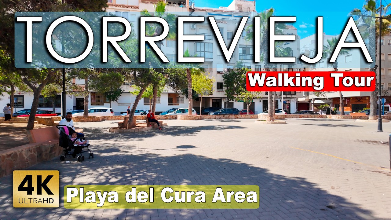 Torrevieja - Playa Del Cura Area, May 2025 - Spain | Costa Blanca - Walking tour [4k 60 fps]