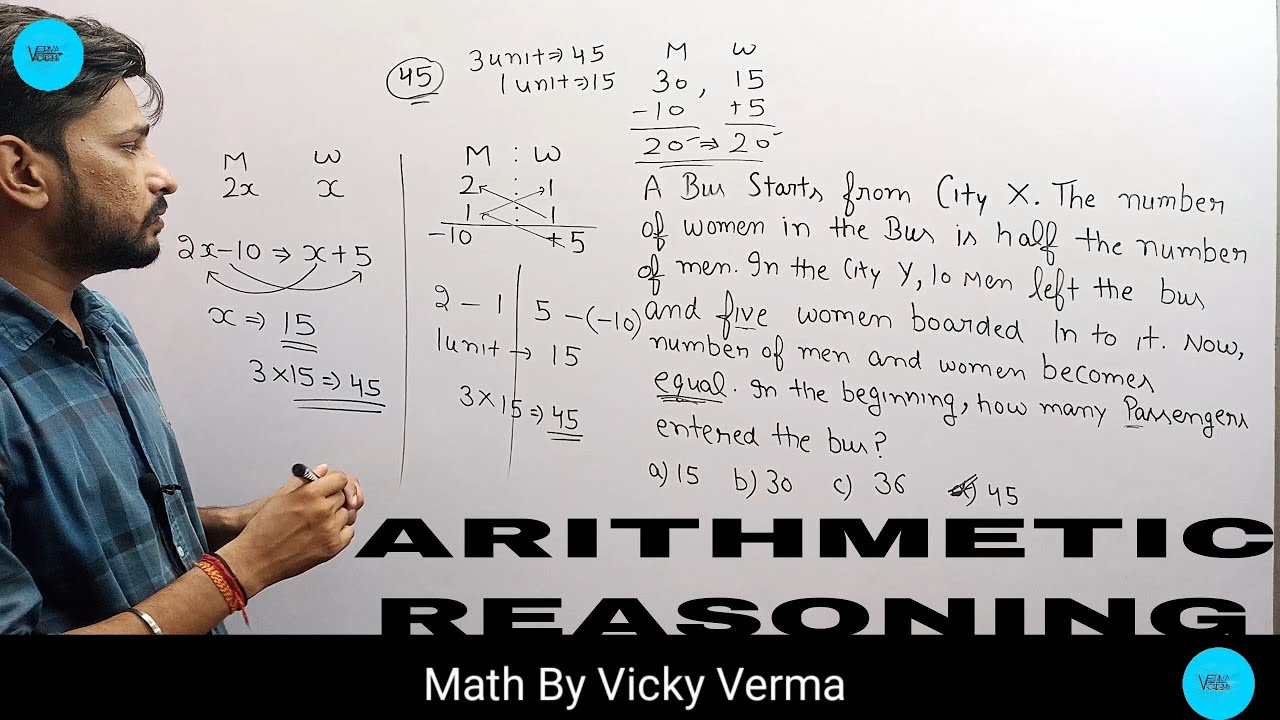 ||ARITHMETIC REASONING QUESTION||MATH BY VICKY VERMA||