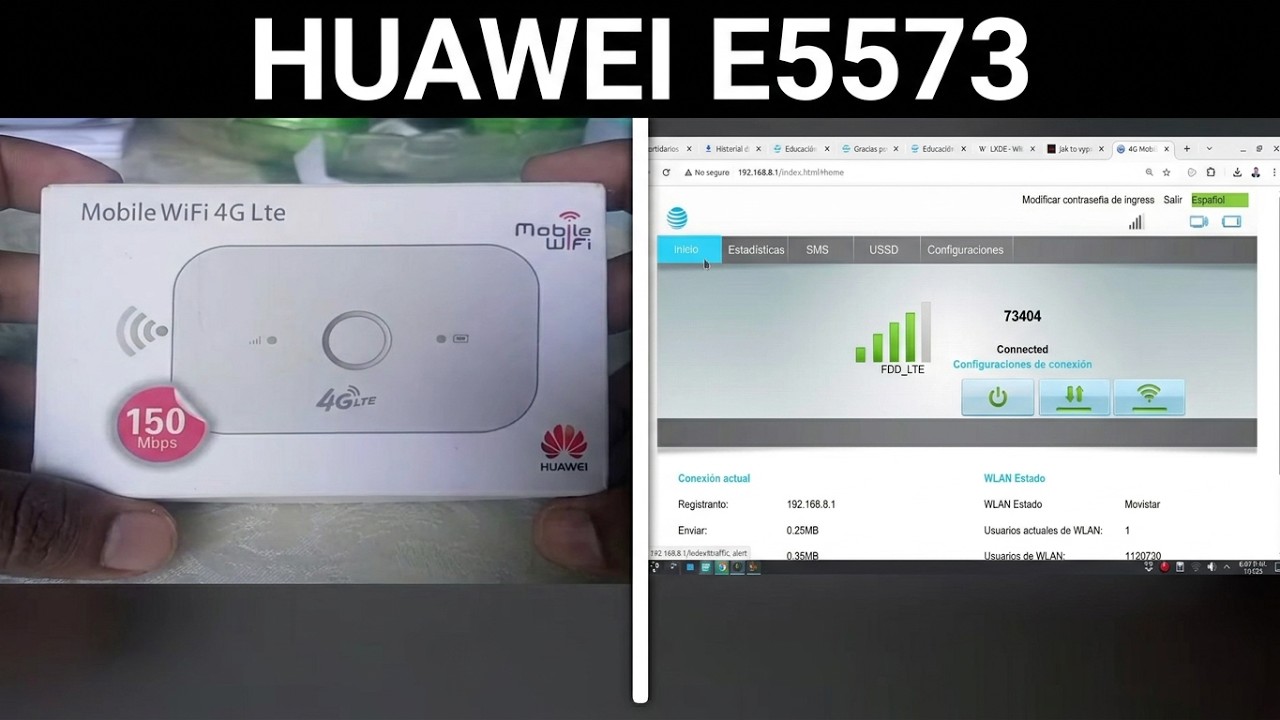 E5573 Huawei Mobile Wifi 🛜 4G LTE  - Reseña y Configuración