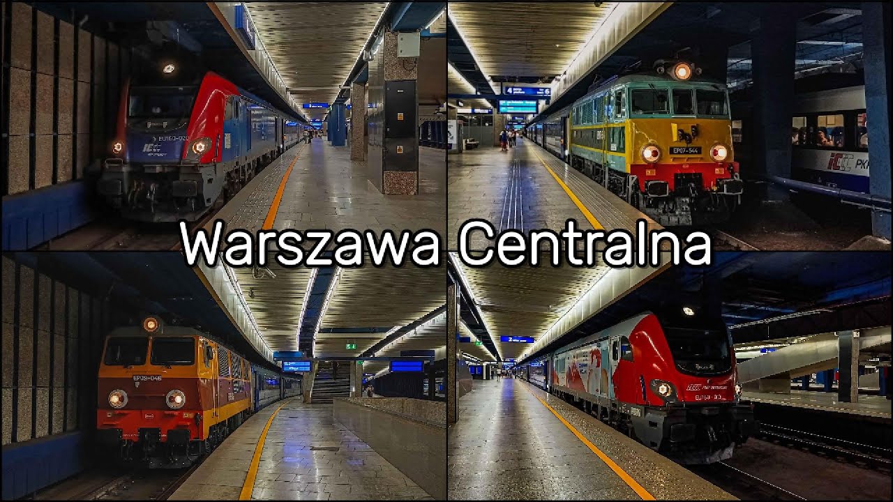Pociągi na stacji Warszawa Centralna