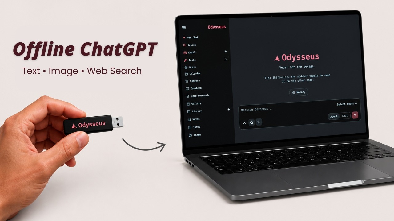 Portable Offline ChatGPT on a USB Drive (PewDiePie's AI Agent)🔥