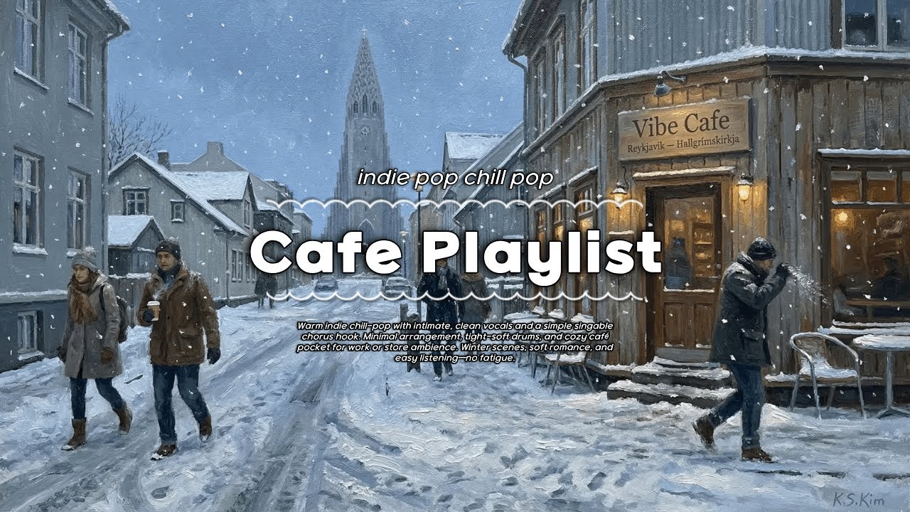 ☕ 잔잔한 카페 팝송 플레이리스트 ❄️ 포근한 작업용 인디 칠팝. 눈 내리는 레이캬비크 | Reykjavík | Indie Pop