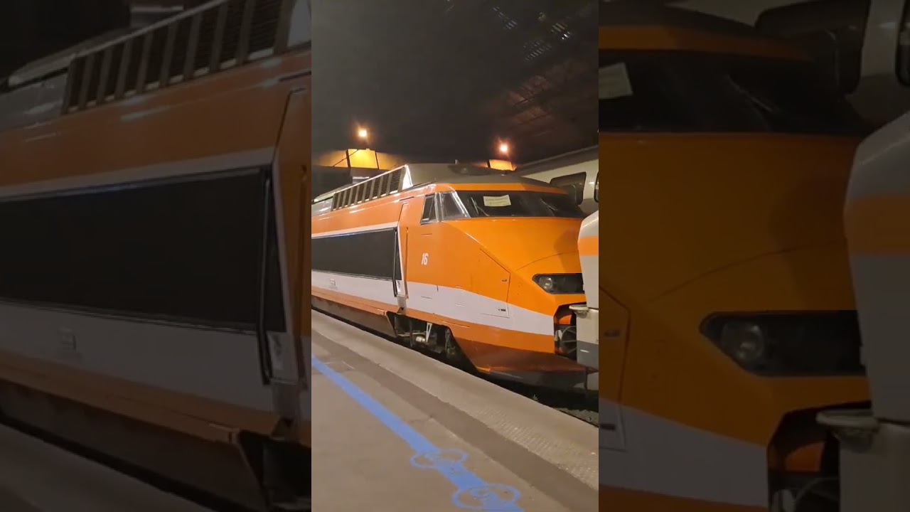arriv&eacute;e de la rame tgv pse 16 .