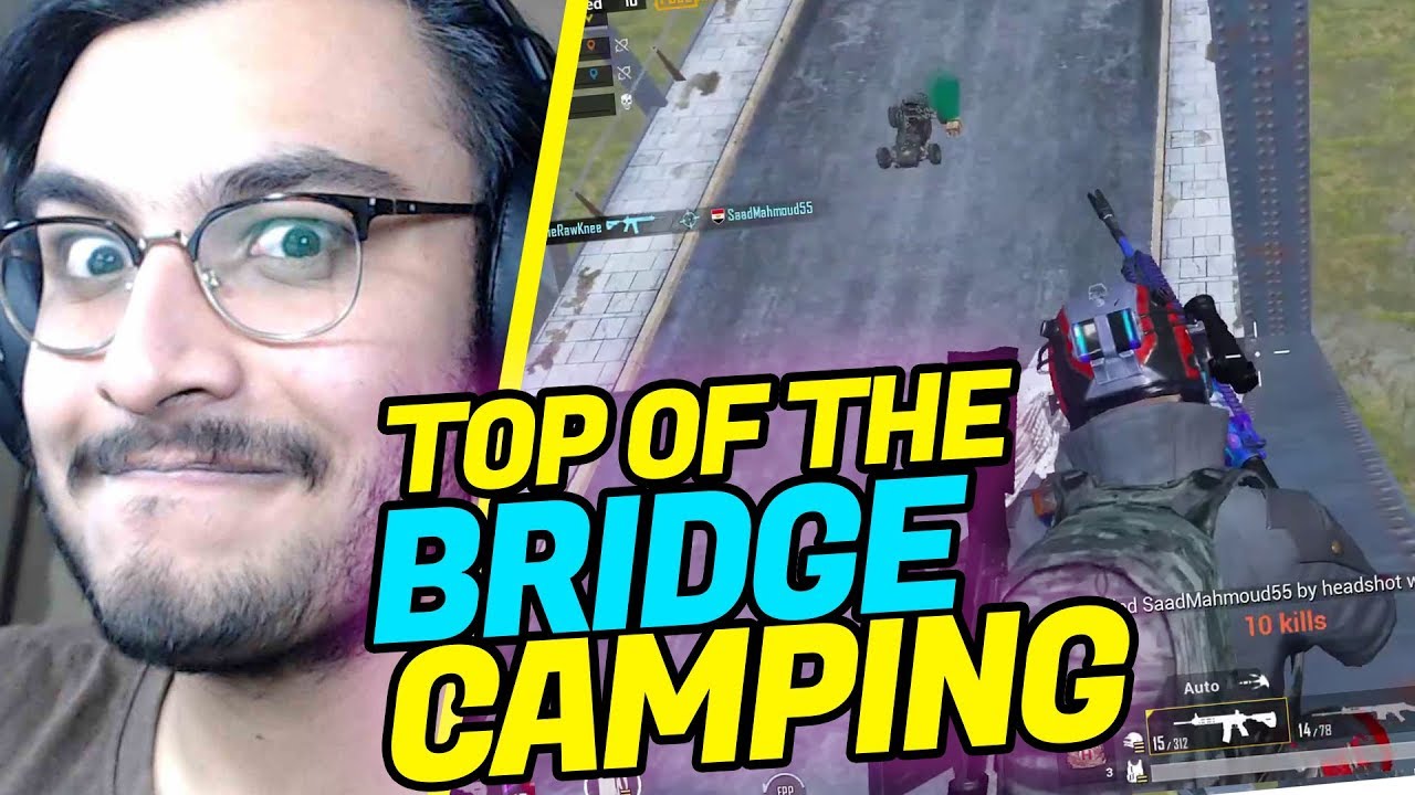 CAMPING ON TOP OF THE BRIDGE IN ERANGEL (11 KILLS) | RAWKNEE