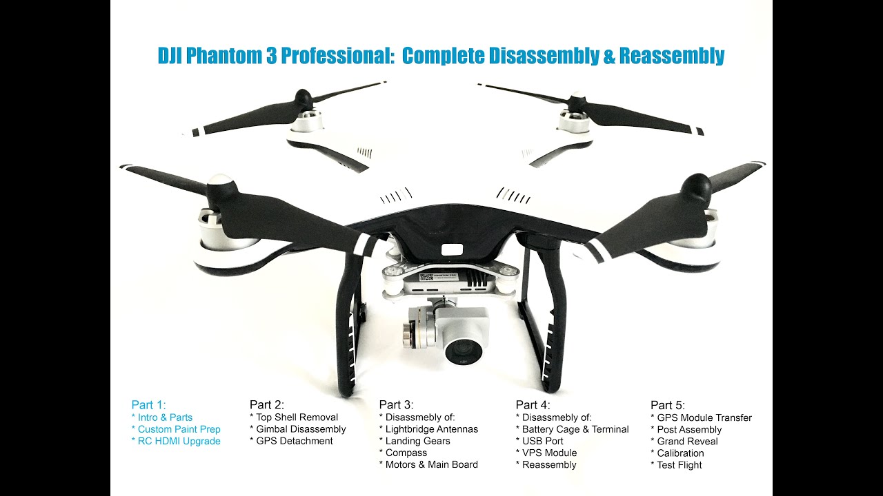 DJI Phantom 3 Pro:  Full Breakdown and Rebuild (Part 1 of 5)