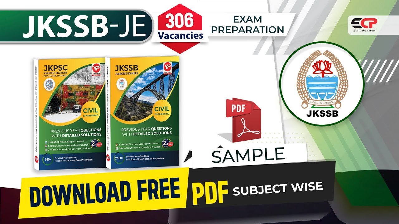 Download Free PDF JKSSB JE & JKPSC AE Civil PYQ with detailed explanation from ECP telegram channel