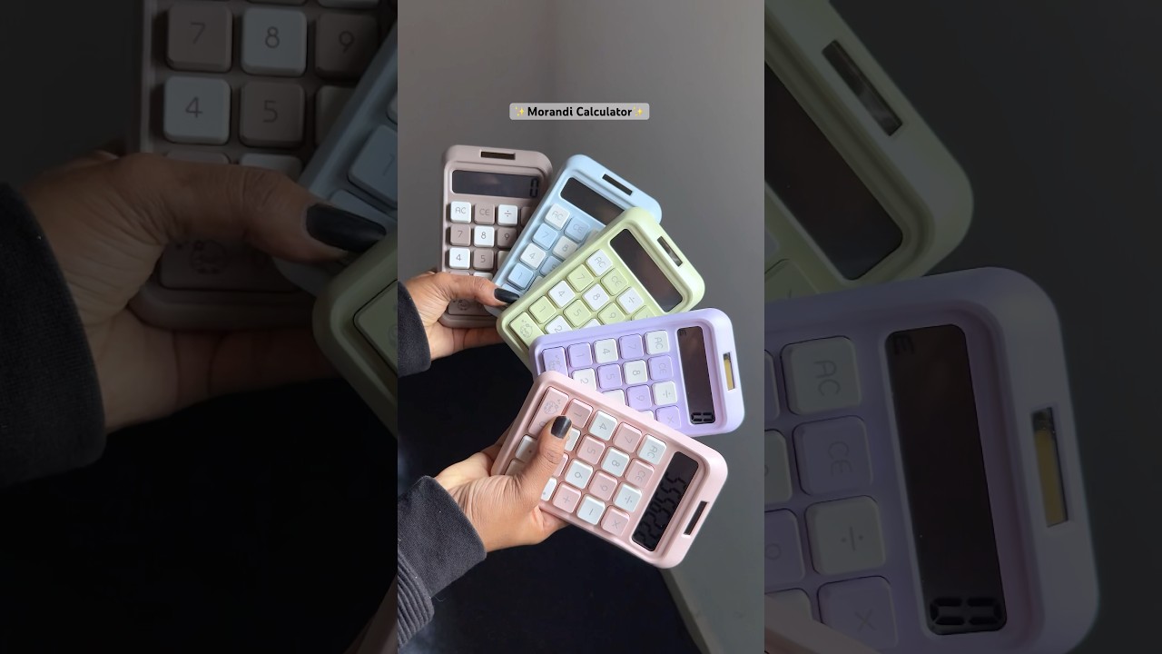Cutest Morandi Dual Color Calculator 🌷✨🎀#calculator #stationery #stationary #stationarylover