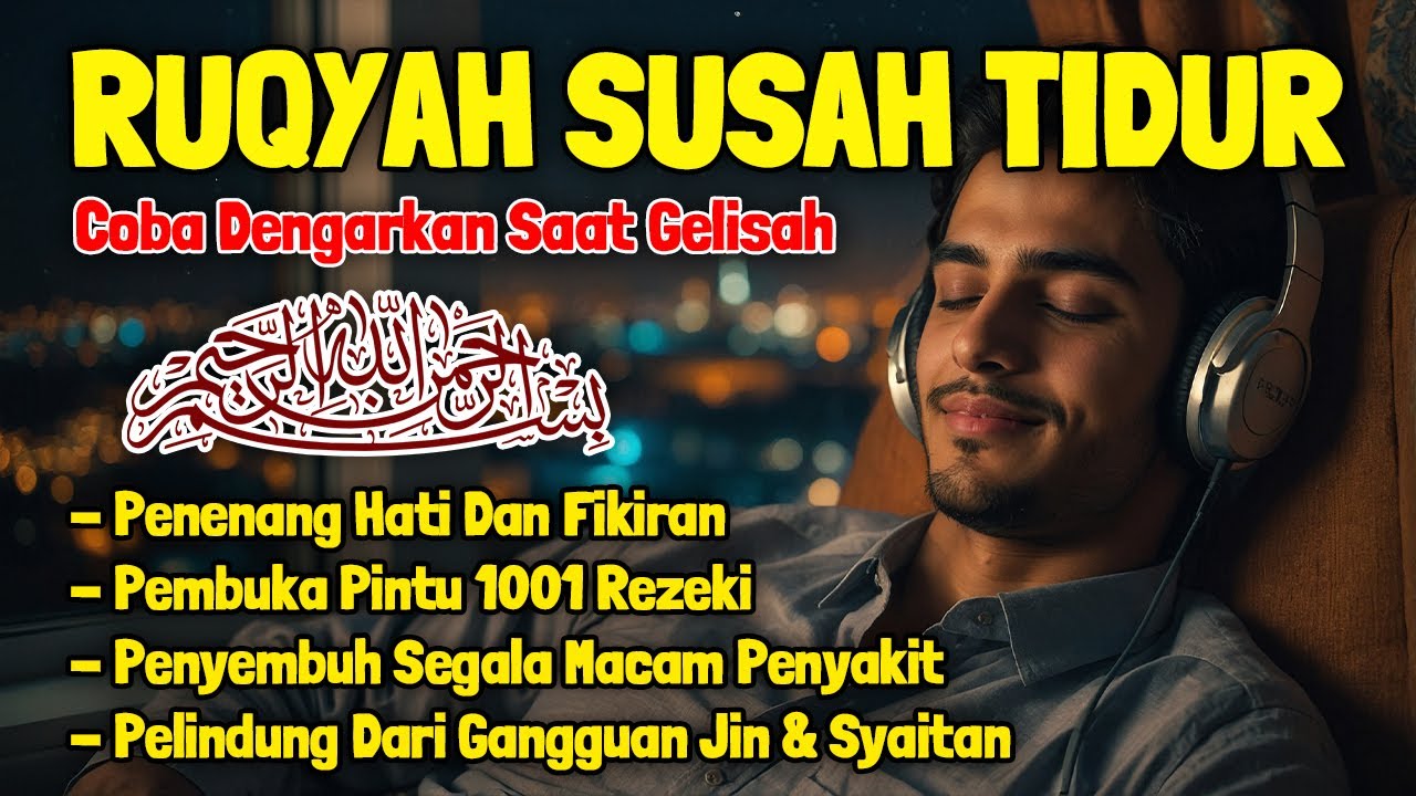 Susah Tidur Coba Dengarkan Surah Pengantar Tiduur Merdu Ruqyah Insomniaa Menghilangkan Stres Cemas