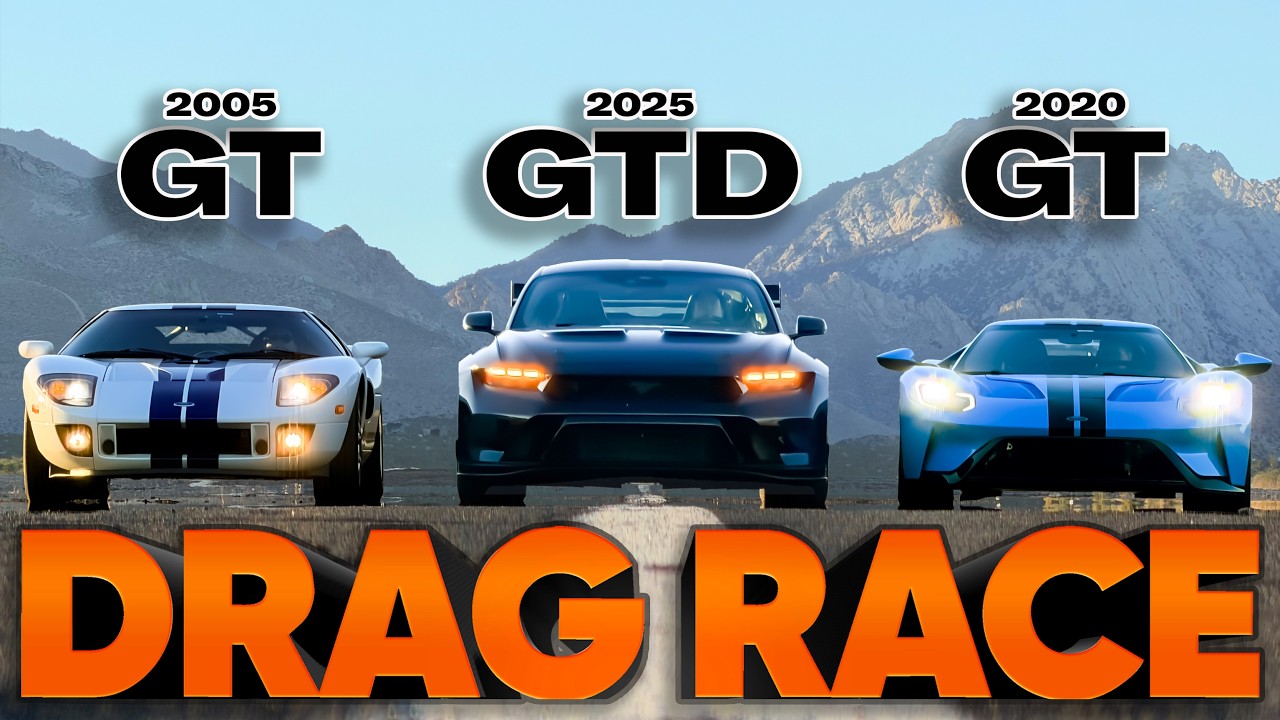 Mustang против Supercar: GTD против Ford GT против Ford GT (с разгоном с места) — Повтор гонки Ca...
