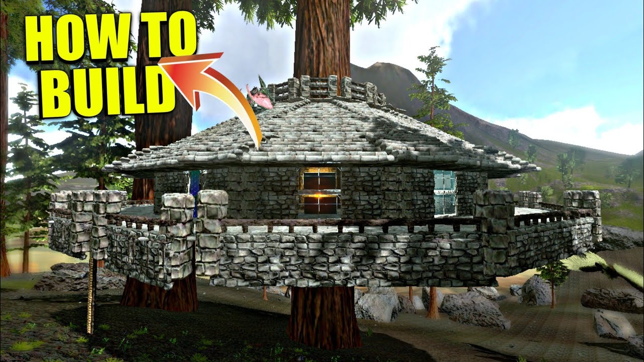 HOW TO BUILD ARK MOBILE TREE BASE IN REDWOOD FOREST STEP BY STEPS TUTORIAL